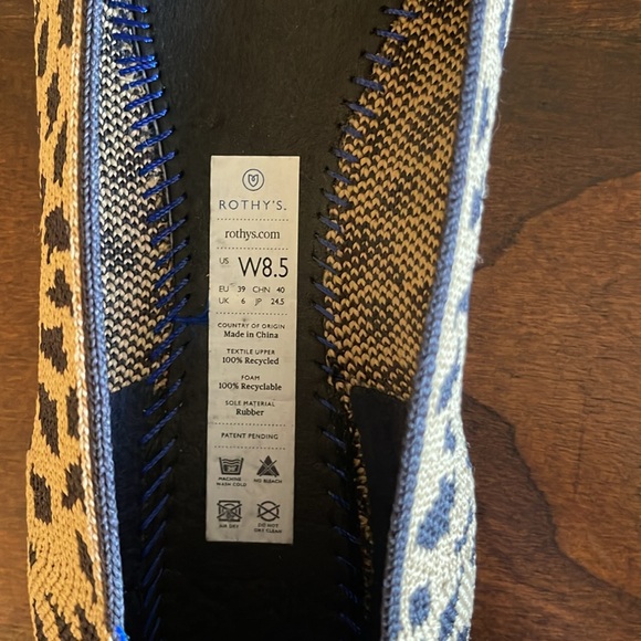 Rothy’s The Point Leopard Pointed Flats Size 8.5 - Picture 5 of 10